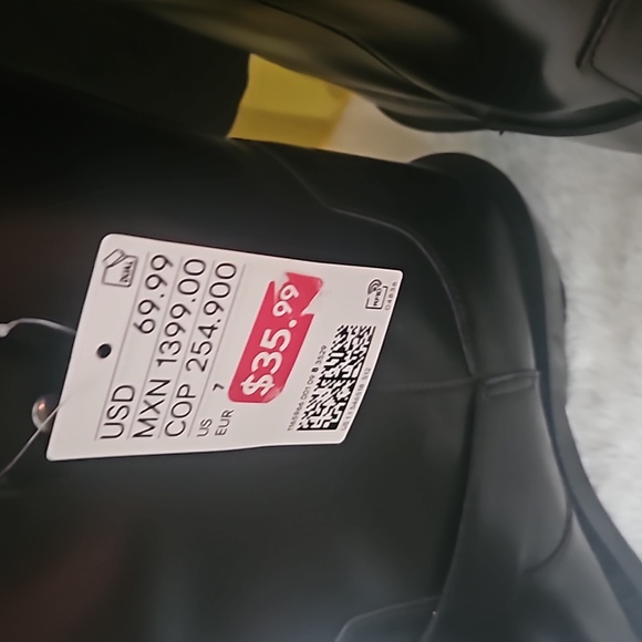 H&M Nwt cowboy boots black sz 7 - Picture 2 of 4